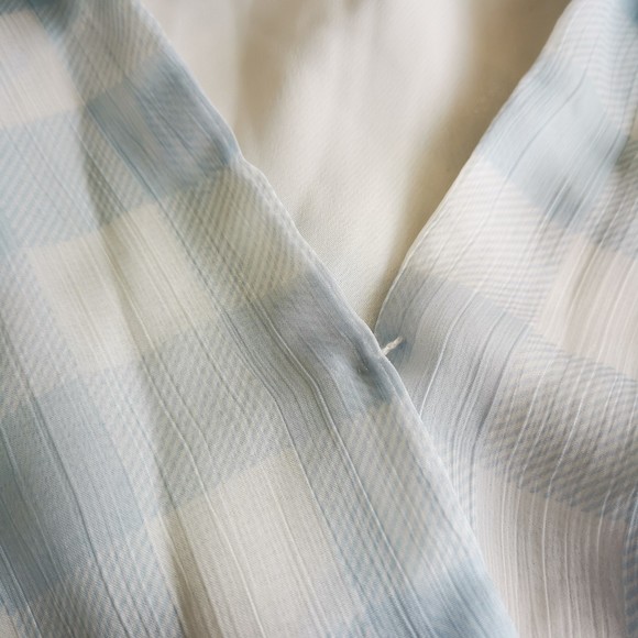 Lauren Ralph Lauren Womens Georgette Blue Pullover Blouse Lined chiffon XSP - Picture 3 of 9